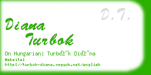 diana turbok business card